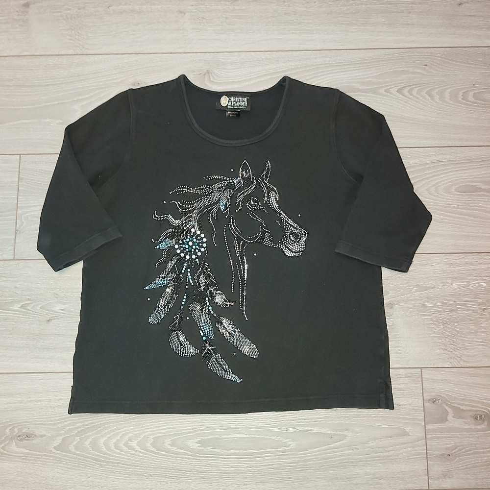 Christine Alexander Glitzy Horse Motif